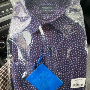 Bugatchi Paisley Print OoohCotton Long-sleeve Shirt